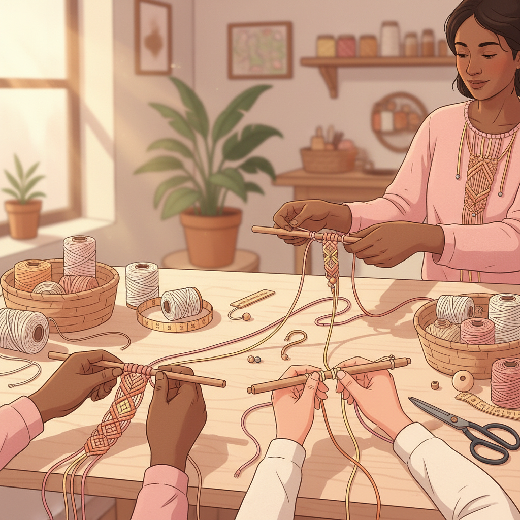 Atelier "Les Essentiels" : Création de bracelets en macramé