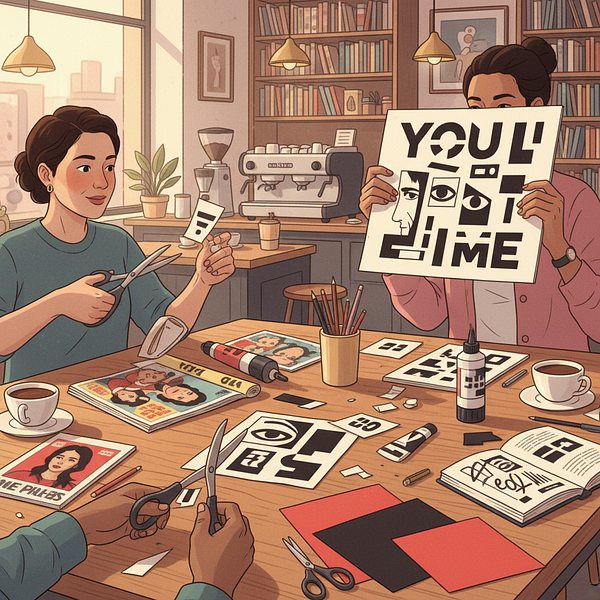 Atelier collage pour adultes : Découverte de Barbara Kruger et création de slogans