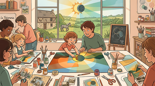 Atelier collage Eclipse : la couleur de la lumière