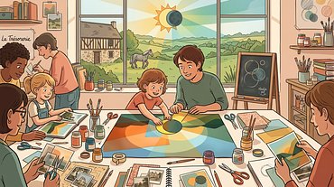 Atelier collage Eclipse : la couleur de la lumière