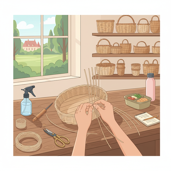 Atelier Vannerie : Fabrication d’un panier ovale