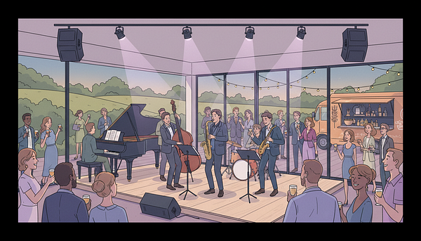 Inauguration de l'extension du café Au Pré à Liens avec concert de jazz