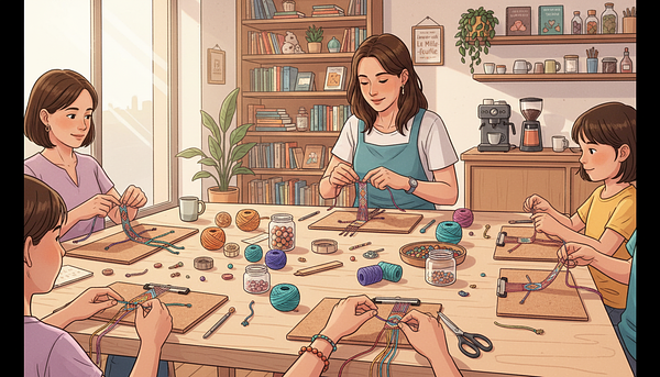 Atelier de fabrication de bracelets brésiliens