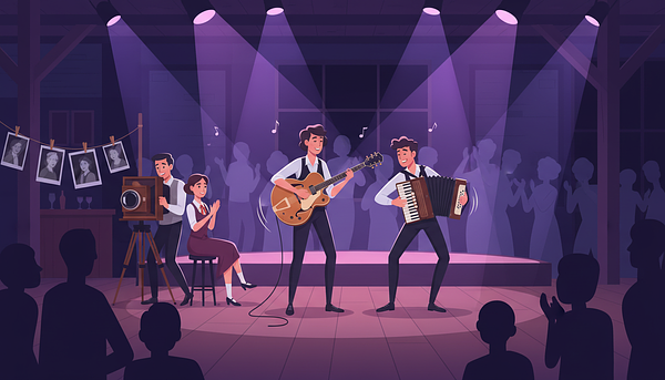 Afghan box + Swing Musette : Atelier de portrait et concert