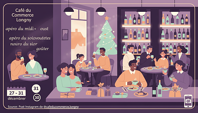 Horaires Spéciaux Vacances de Noël au Café du Commerce - Du 27 au 31 Décembre