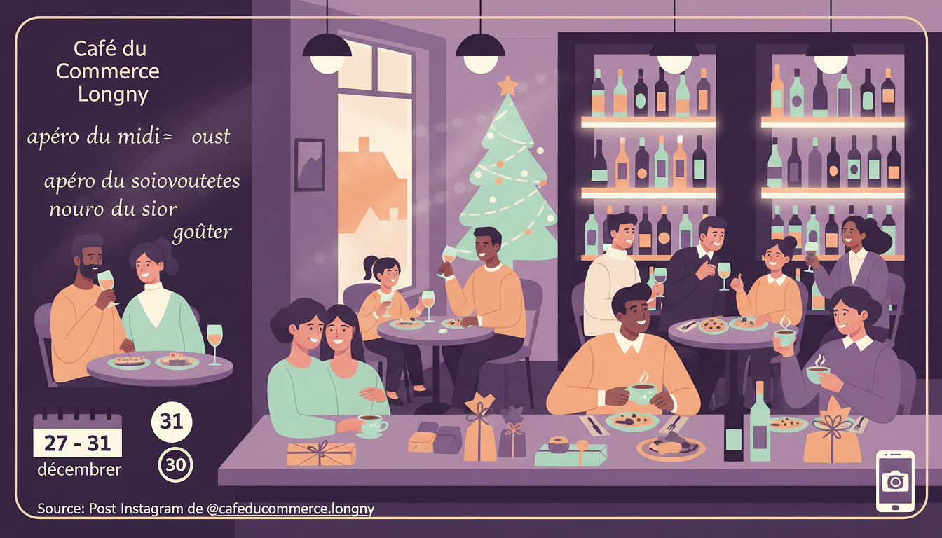 Horaires Spéciaux Vacances de Noël au Café du Commerce - Du 27 au 31 Décembre