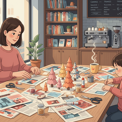 Atelier déco de Noël en papier