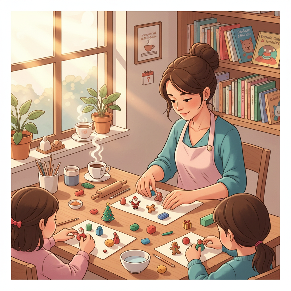 Atelier modelage pour enfants : Création de figurines sur le thème de Noël