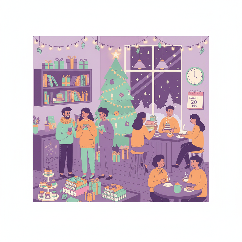 Horaires spéciaux de Noël à la Librairie Le Mille-feuille - Samedi 20 Décembre (matin)
