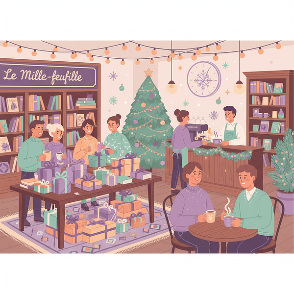 Horaires spéciaux de Noël à la Librairie Le Mille-feuille - Mardi 23 Décembre