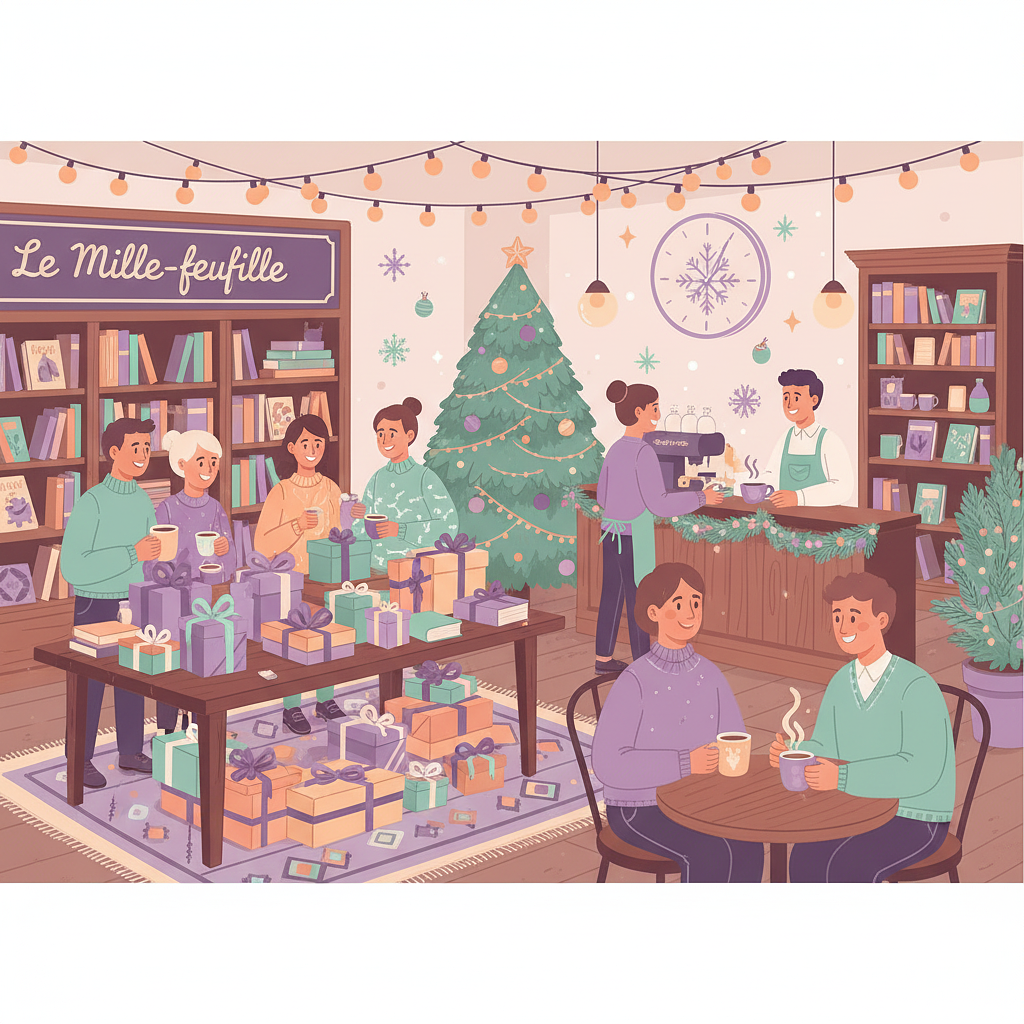 Horaires spéciaux de Noël à la Librairie Le Mille-feuille - Mardi 23 Décembre