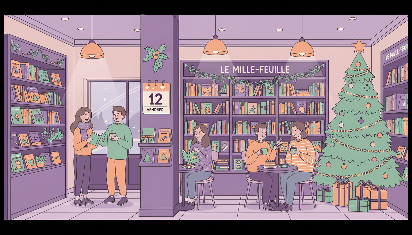 Horaires spéciaux de Noël à la Librairie Le Mille-feuille - Vendredi 12 Décembre