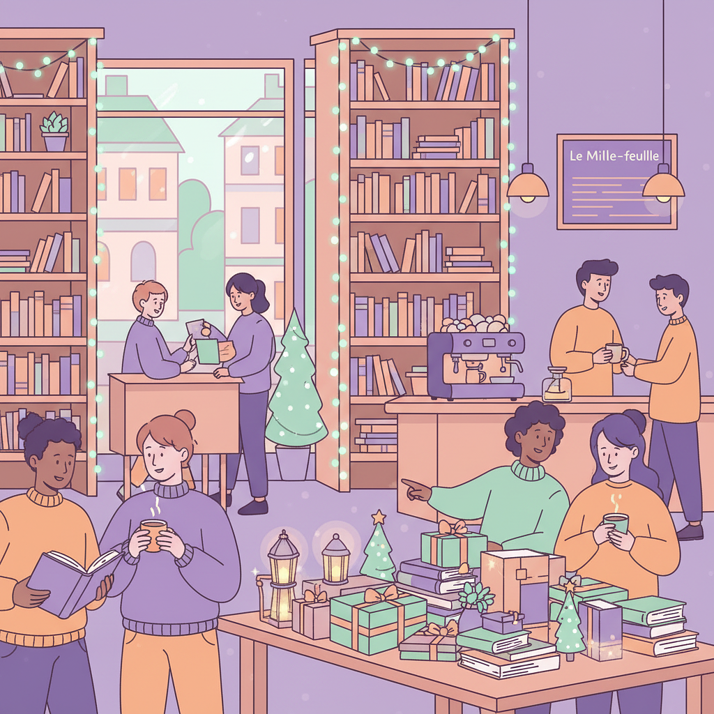 Horaires spéciaux de Noël à la Librairie Le Mille-feuille - Mardi 16 Décembre