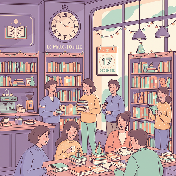 Horaires spéciaux de Noël à la Librairie Le Mille-feuille - Mercredi 17 Décembre (après-midi)
