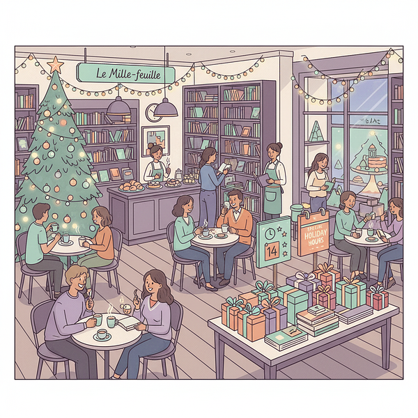 Horaires spéciaux de Noël à la Librairie Le Mille-feuille - Dimanche 14 Décembre