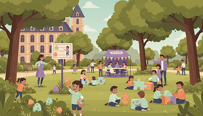 Chasse aux œufs ludique et activités avec La Fabrik' à Pontgouin