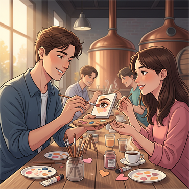 Atelier Peinture : Peindre l'œil de son voisin et lui offrir pour la Saint-Valentin