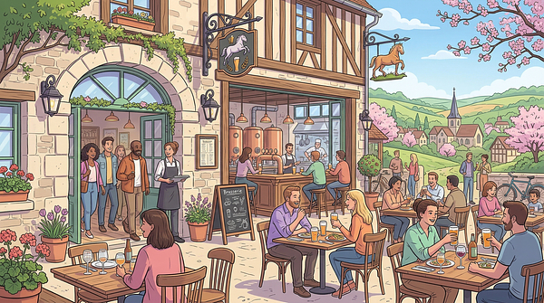 Ouverture de la Brasserie du Perche avec les nouveaux horaires de printemps