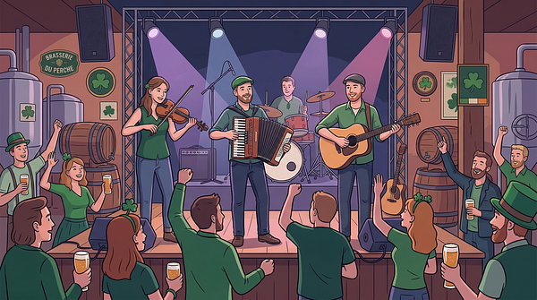 Saint Patrick à la Brasserie du Perche avec O’Bangor’s Bangers