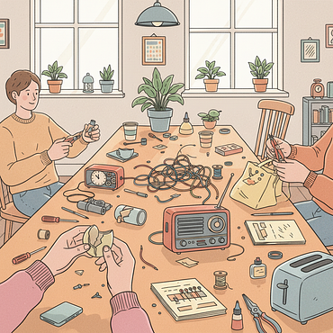 Café Réparation avec La Boîte à Outils au Fontaine Café