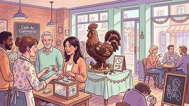 Tombola de Pâques au Café du Commerce