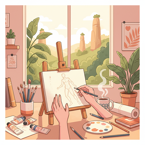 Stage de dessin avec Henriette