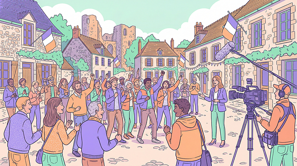 Tournage de l'émission « Le Village Préféré des Français »