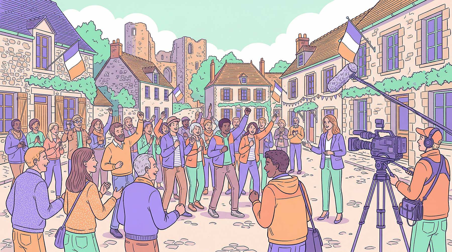 Tournage de l'émission « Le Village Préféré des Français »