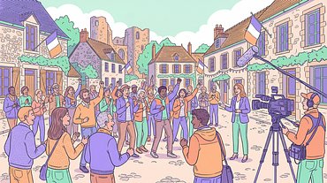 Tournage de l'émission « Le Village Préféré des Français »