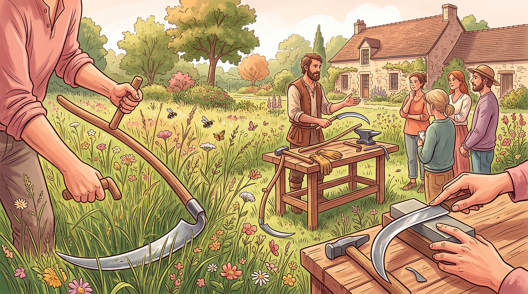 Initiation au fauchage à la faux