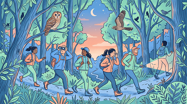 Les oiseaux forestiers crépusculaires et nocturnes