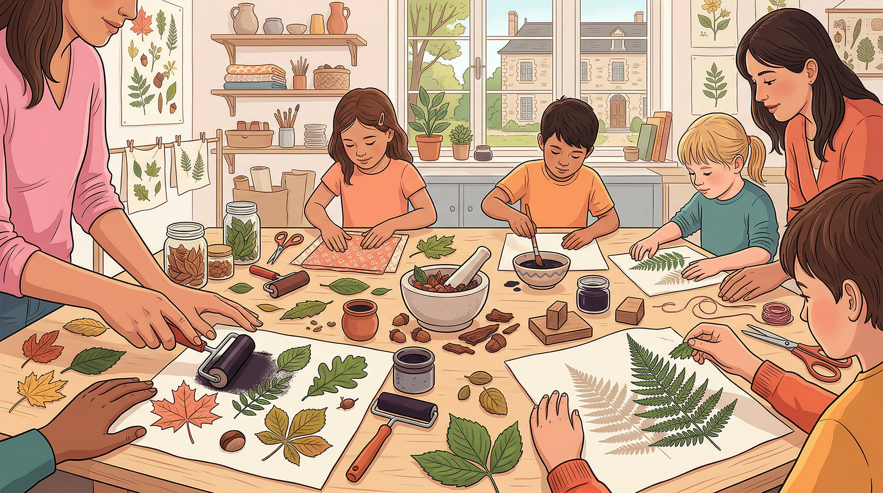 Empreintes végétales en positif et négatif