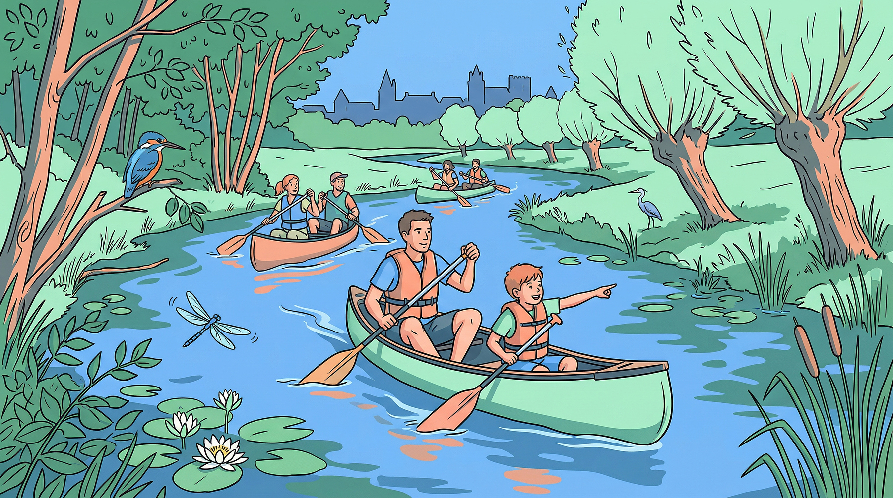 Découverte naturaliste de l’Huisne en canoë (demi-journée)