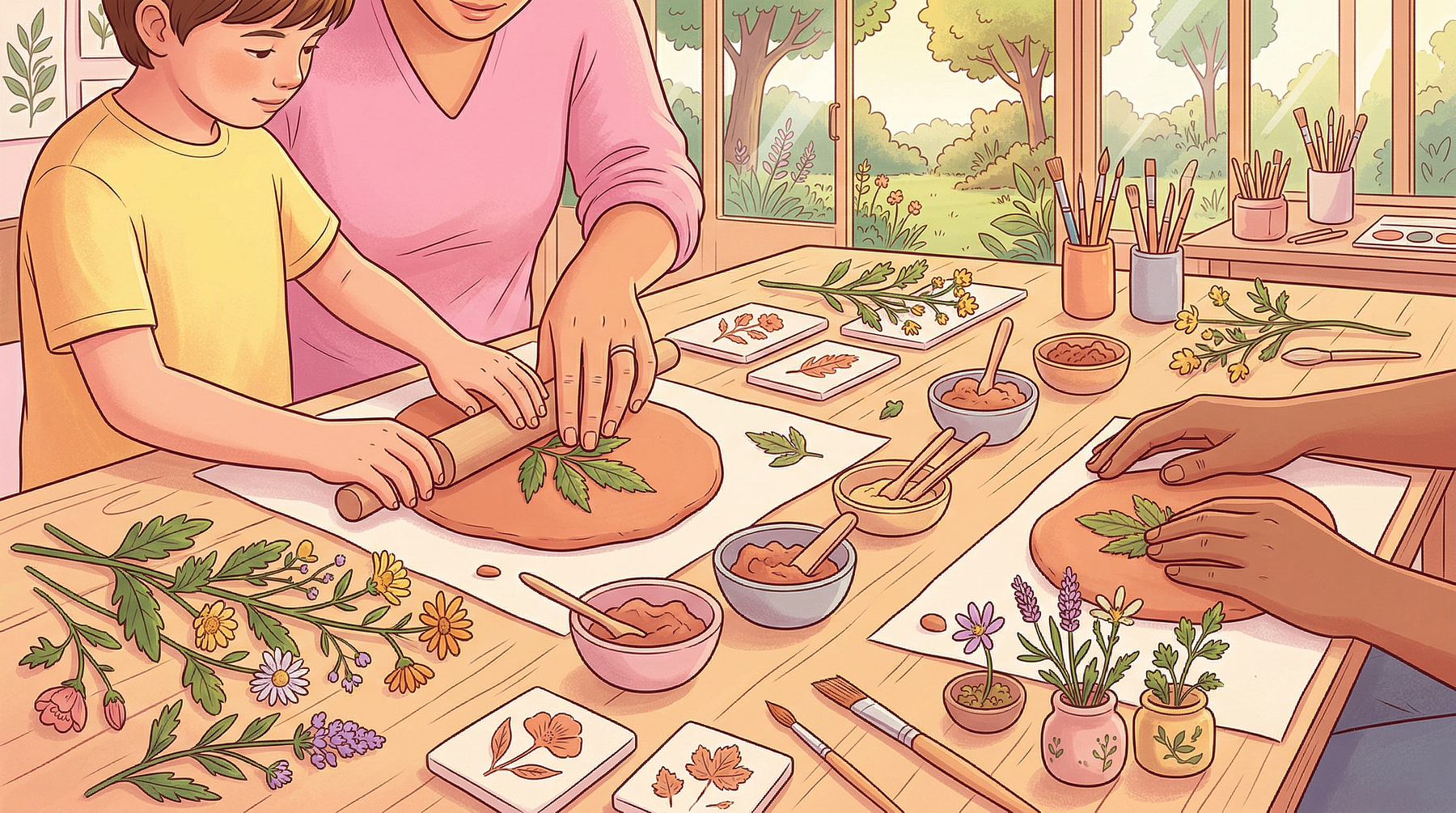 Réalisation d’un herbier d'argile