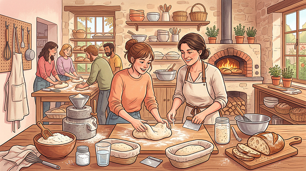 Atelier fabrication pain au levain