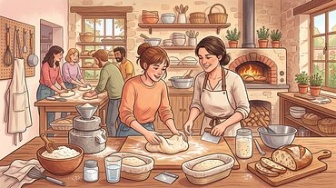 Atelier fabrication pain au levain