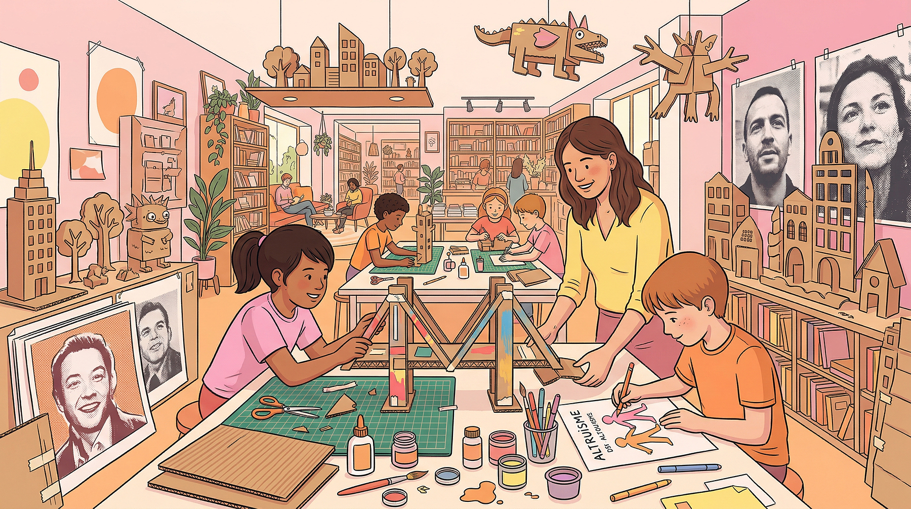 Atelier création 3D carton pour enfants