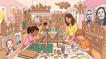 Atelier création 3D carton pour enfants