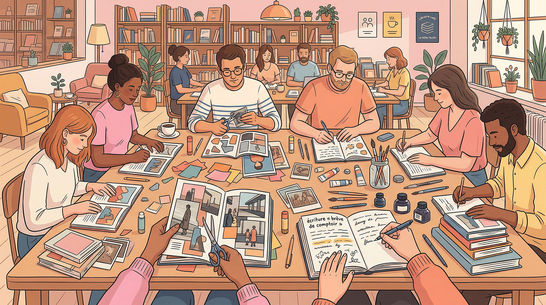 Collage et écriture adultes