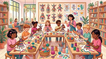 Atelier sculpture textile pour enfants