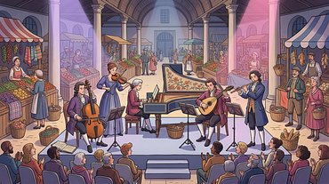 Concert Ô Marché avec l'Escadron Volant de la Reine