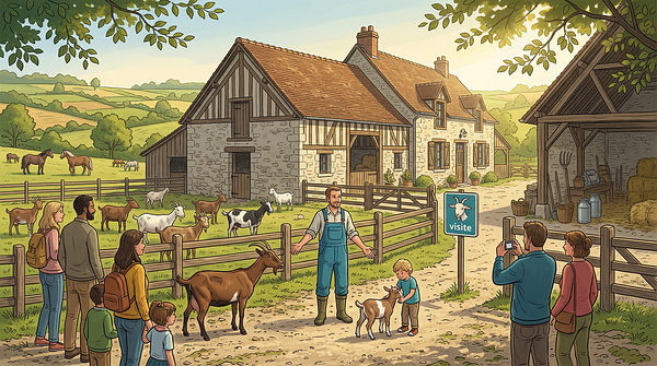 Visite d'une ferme caprine