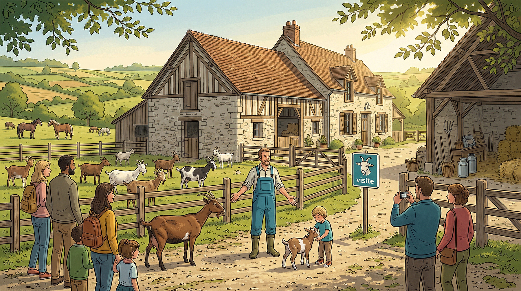 Visite d'une ferme caprine