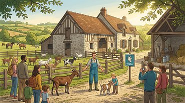 Visite d'une ferme caprine