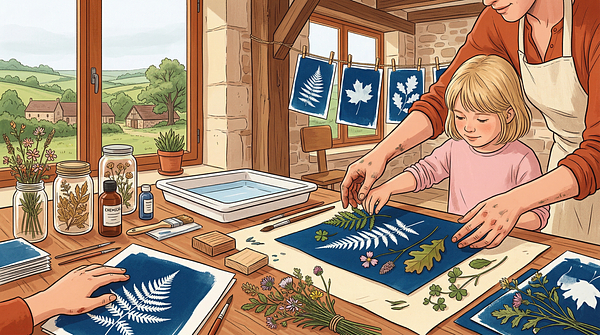 Cyanotype : capturer l'empreinte du végétal