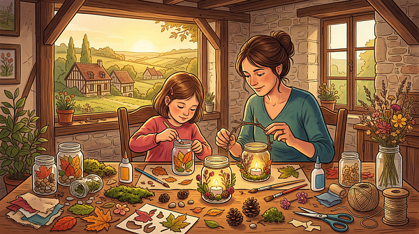 Création d'un photophore nature et récup'