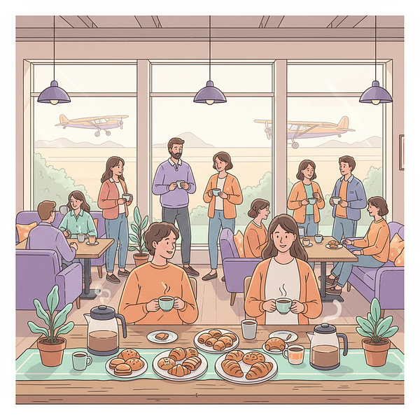 Café partagé au Fontaine Café