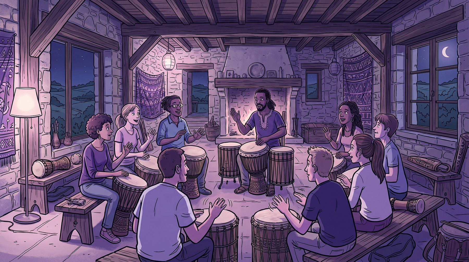 Cours de percussions d'Afrique de l'Ouest