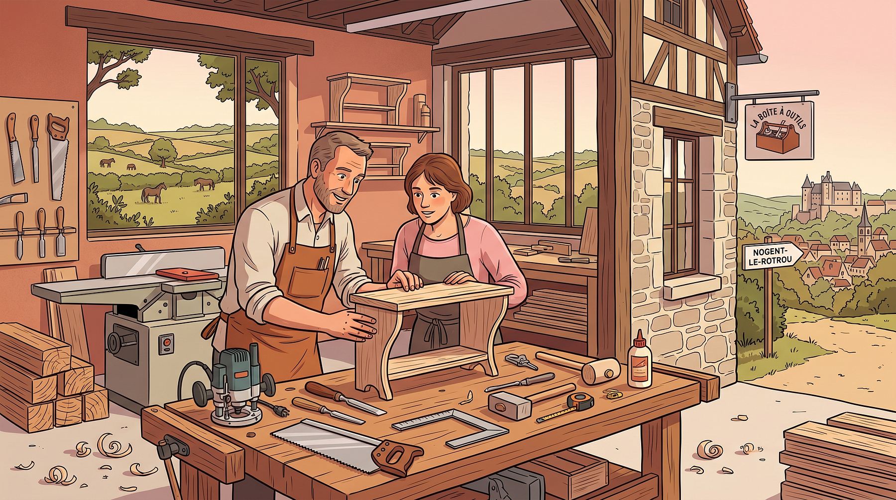 Initiation à la menuiserie : la petite étagère d'Hubert