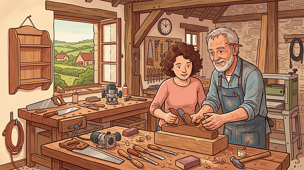 Initiation à la menuiserie : la petite étagère d'Hubert